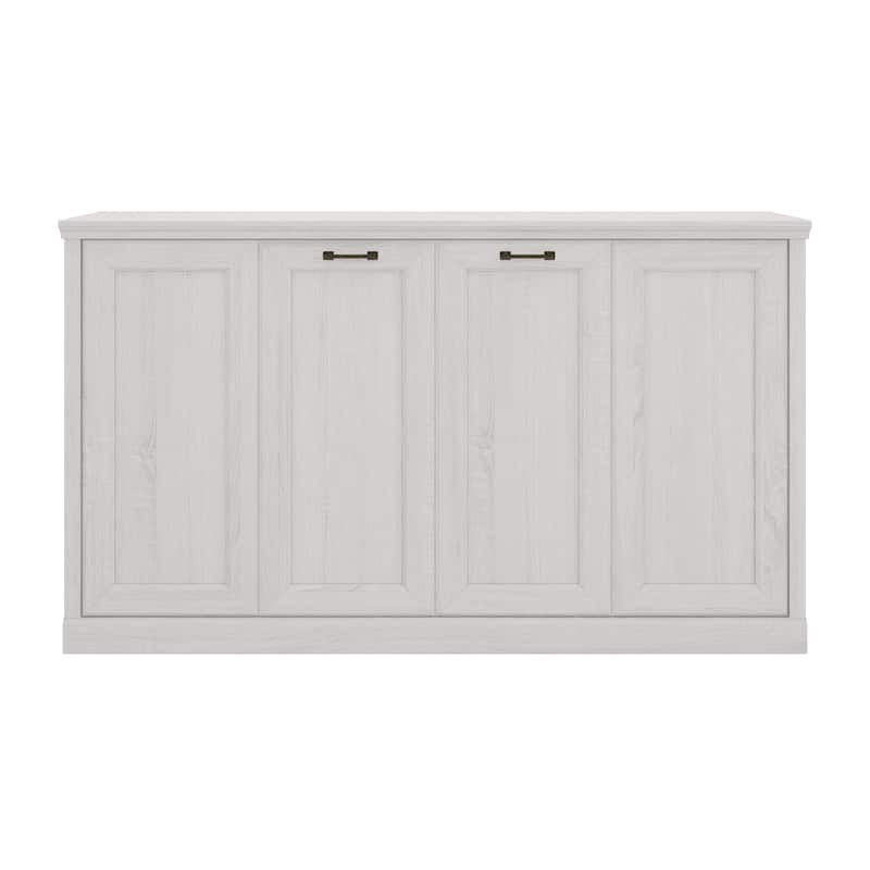 Twin Size Horizontal Murphy Bed, Hideaway Wall Bed, Folding into Cabinet, Space Saving Furniture