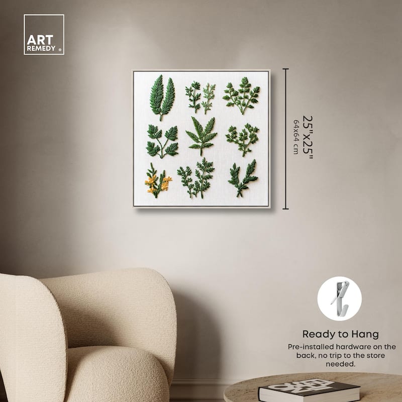 Stitched Sprout I Canvas by Art Remedy