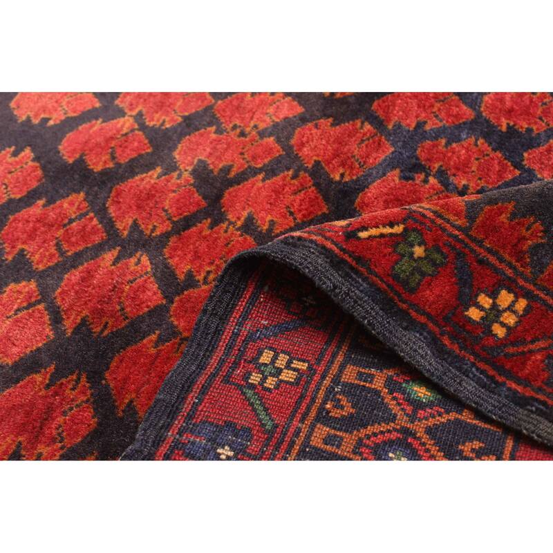 ECARPETGALLERY Hand-knotted Teimani Dark Navy Wool Rug - 2'10 x 4'0