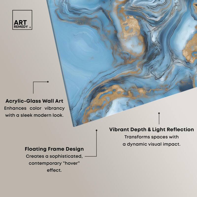River Gold Acrylic by Art Remedy, Ready to Hang