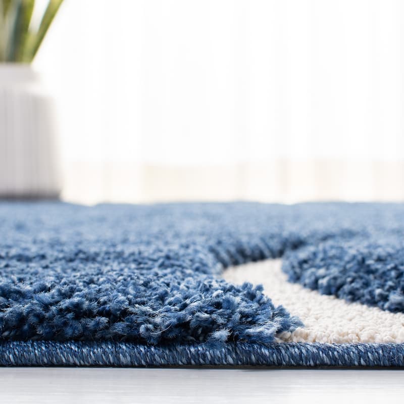 SAFAVIEH Florida Shag Staka Abstract Waves 1.2-inch Area Rug