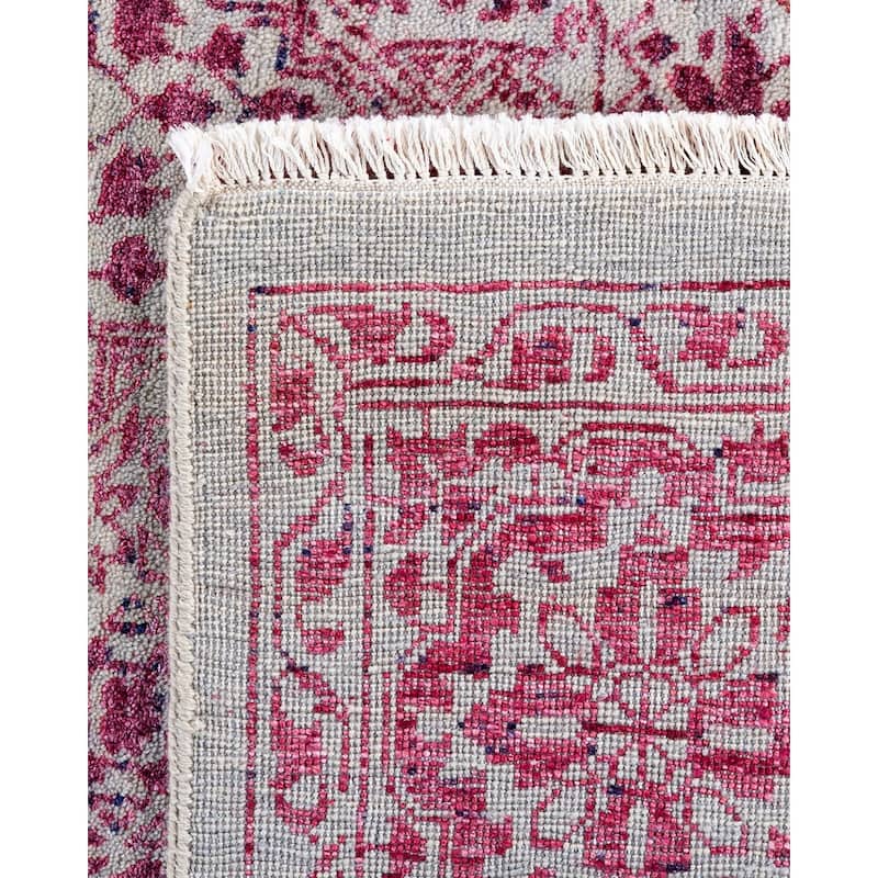 Ikat One-of-a-Kind Handmade Area Rug, Pink - 8' 1" x 10' 0"