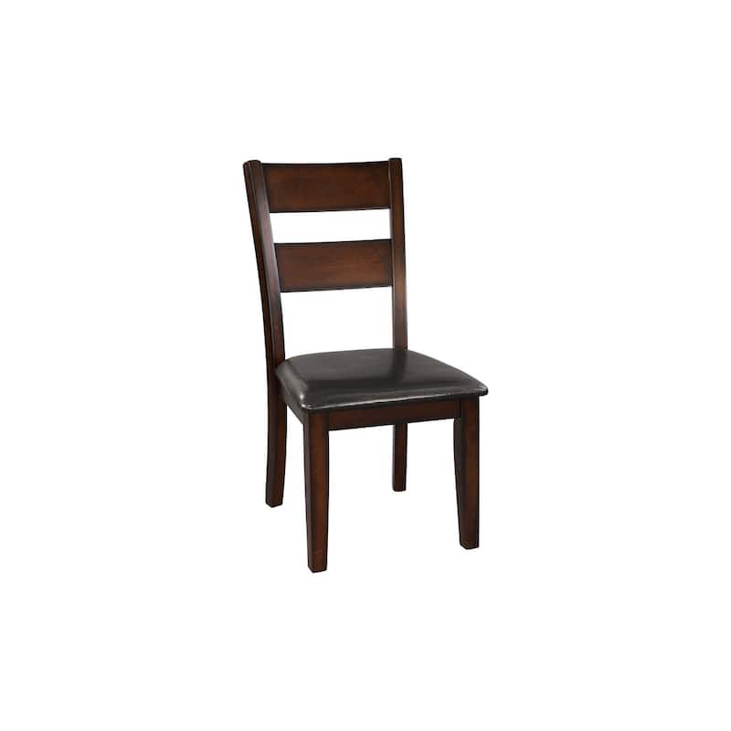 Dewitt Dark Brown Faux Leather Dining Room Set