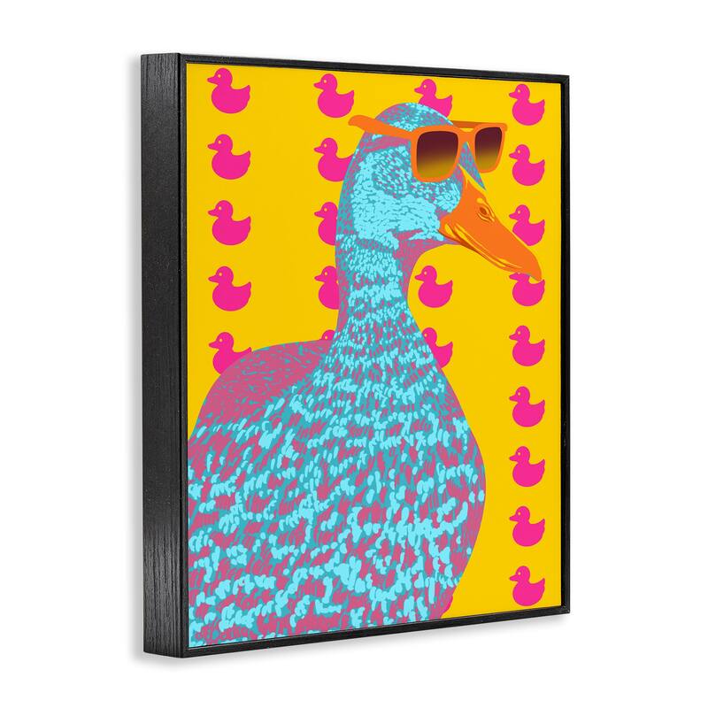 Stupell Quirky Vibrant Goose Framed Giclee Art Design By Marcus Prime