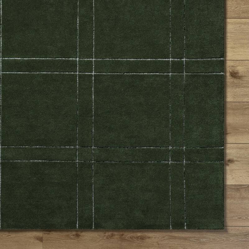 Keshaun Casual Solid Color Wool Area Rug