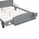 preview thumbnail 9 of 9, Gray Nordic Full Size Car-Shaped Platform Bed w/ Storage Shelf Upholstered Bed Frame No Box Spring Required, Space-Saving
