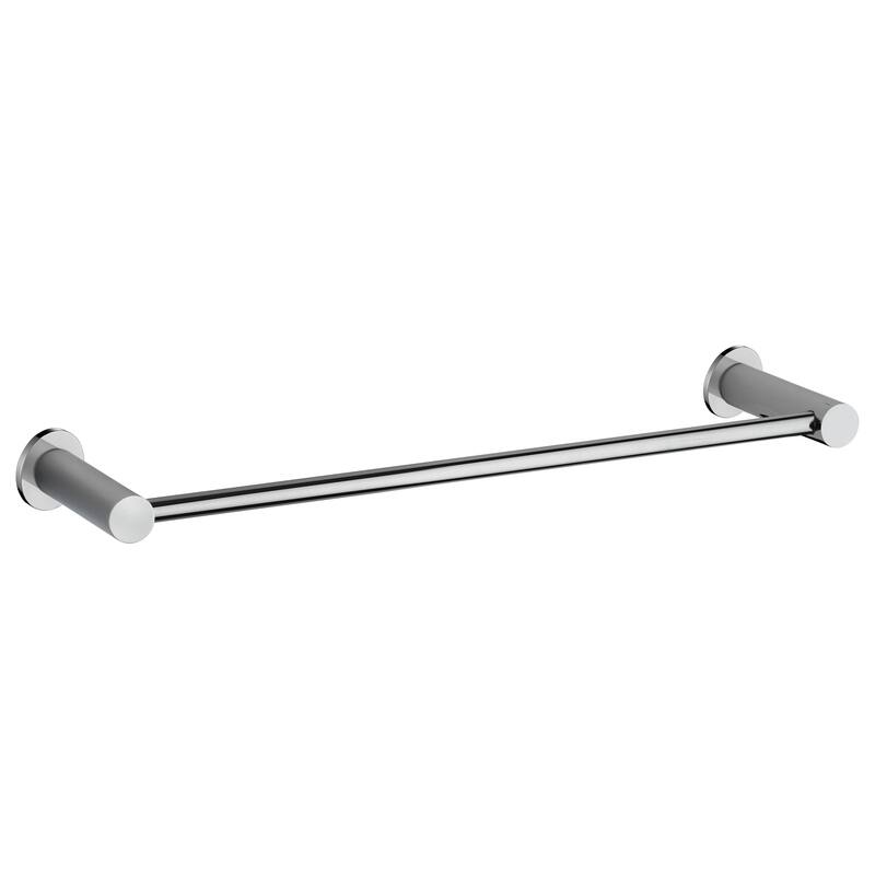 Round Collection 18" Wall Mounted Bathroom Towel Bar - Platinum/Chrome