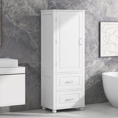 Bathroom Storage Cabinet with Drawers and Adjustable Shelf