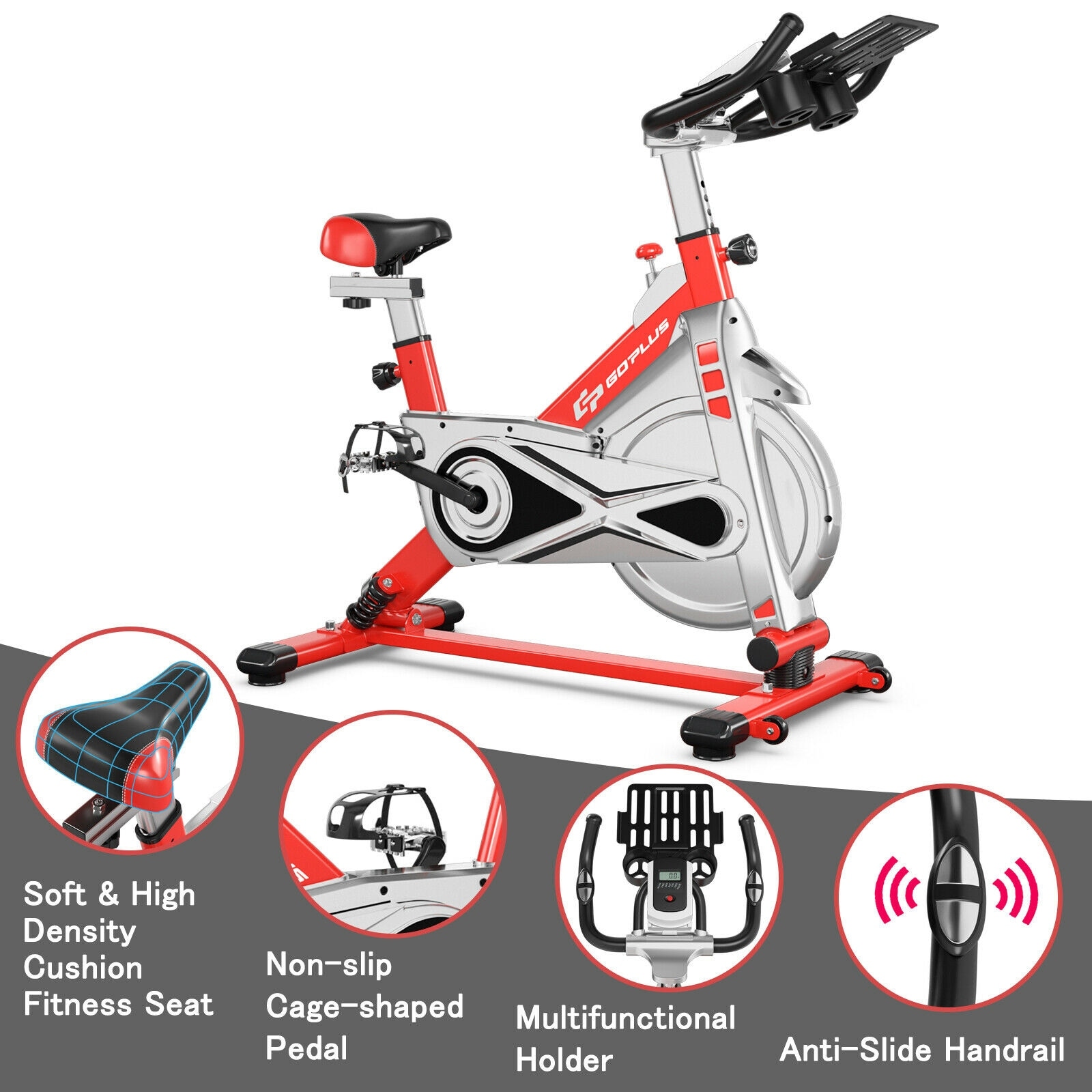 Goplus Indoor Stationary Exercise Cycle Bike Bicycle Workout w