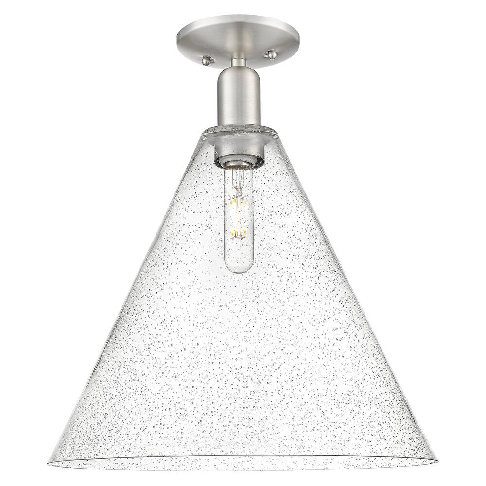 Innovations Lighting 716-1C-19-16 Berkshire Glass Semi-Flush Berkshire