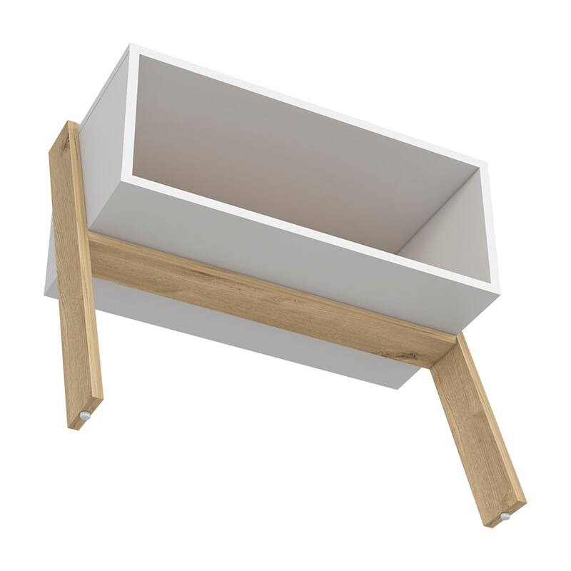 Light Oak Nightstand with One Shelf and Superior Top