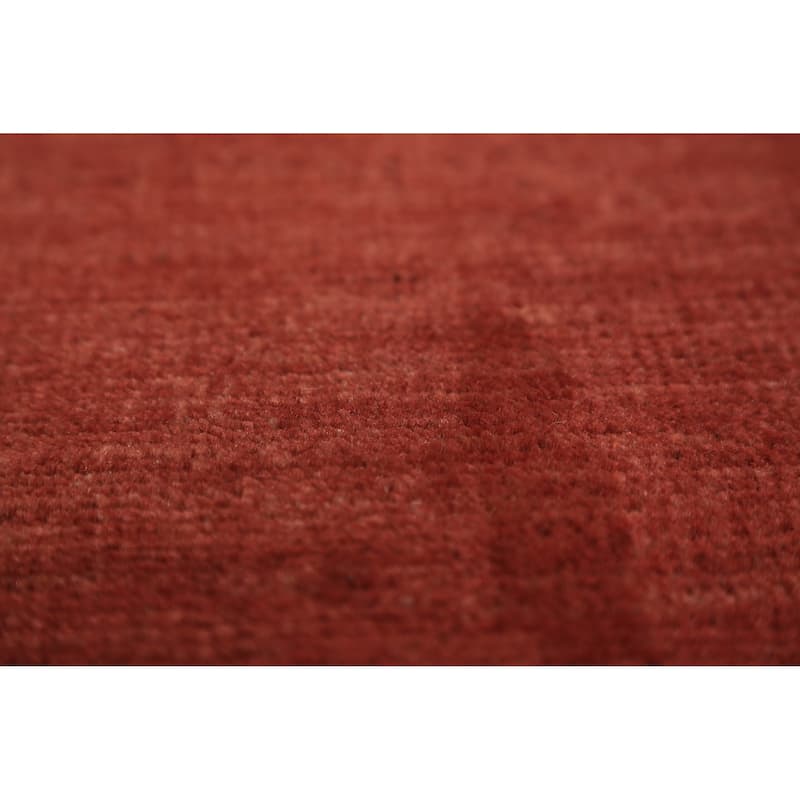 Modern Gabbeh Runner Rug Hand-Knotted Wool Carpet - 2'8" x 9'9"