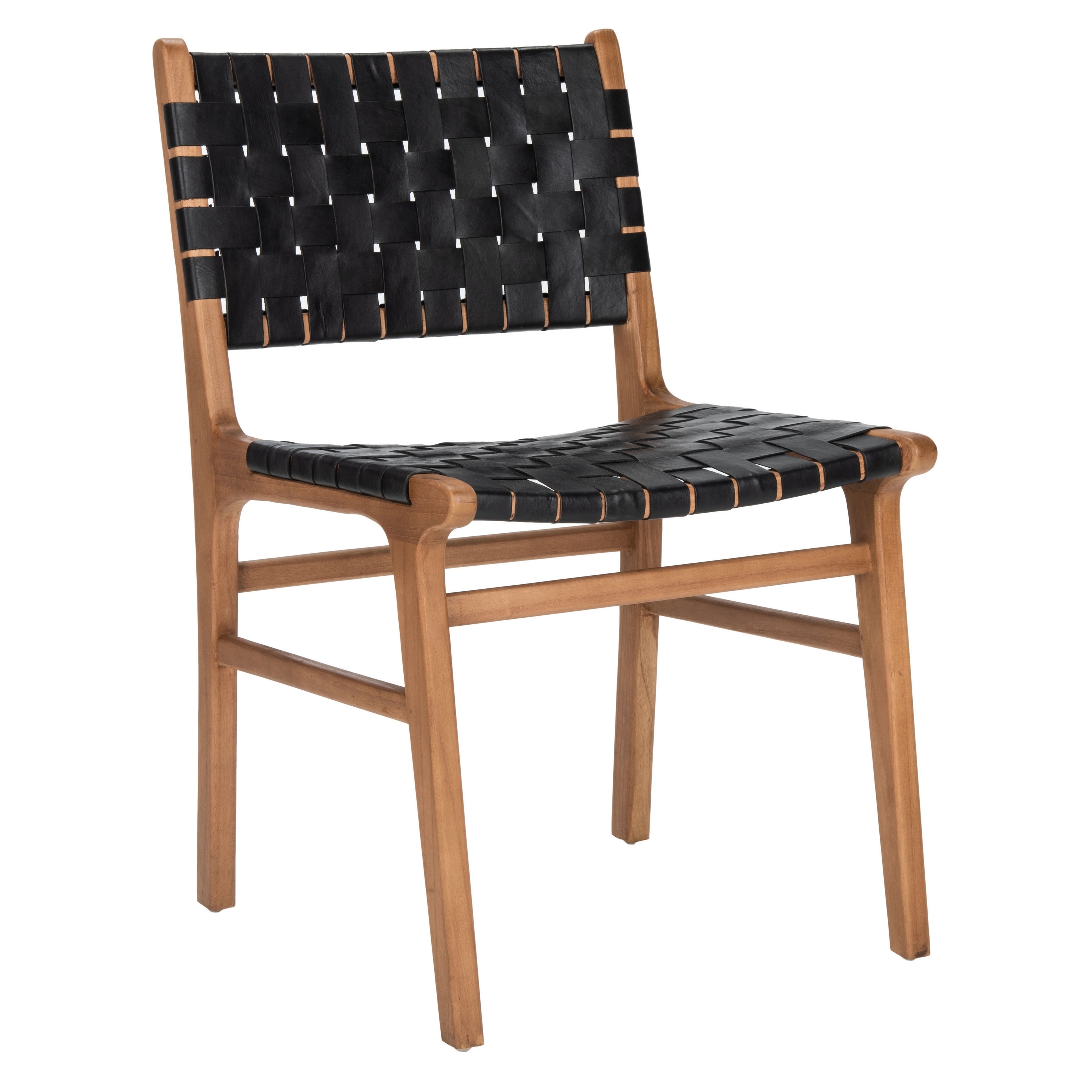 Safavieh Taika Leather Dining Chair Black On Sale Overstock 26517472 Newcomb blackened wood dining chair. safavieh taika leather dining chair black