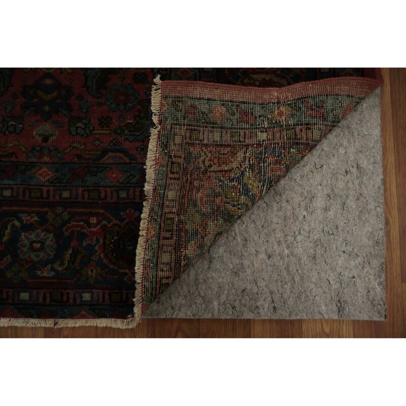 Hand Knotted Oriental 100% Wool Carpet Traditional Floral Pink Mahal Area Rug - 10' 11'' X 8' 9''