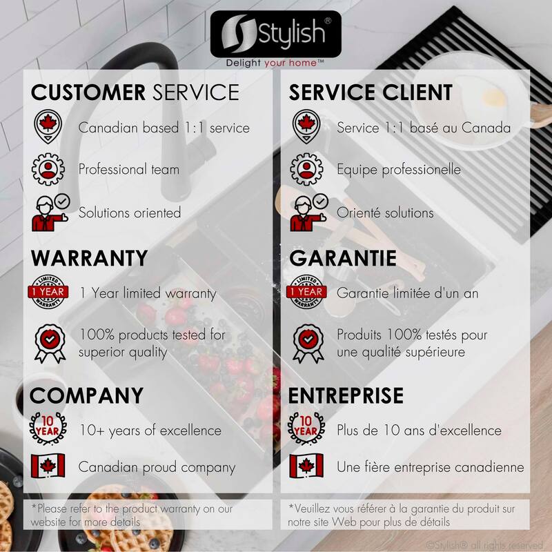 STYLISH Workstation Kitchen Sink Black Cutting Board A-917 - Length: 16 7/8" Width: 11"