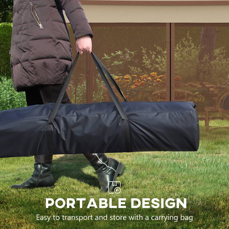 11' x 11' Outdoor Patio Gazebo Shelter with Removable Zipper Netting