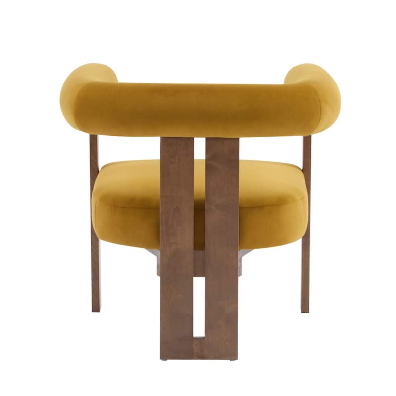 Accent Chair with Upholstered Leisure Chair with Open Armrest, Armchair