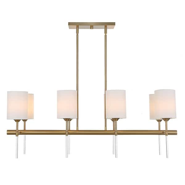 slide 2 of 5, Uttermost 21388 Awyr 8 Light 44" Wide Linear Chandelier Multi-Colored