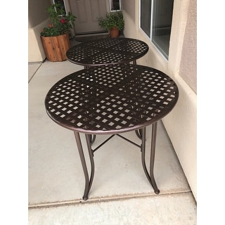 International Caravan Mandalay 30-inch Iron Patio Bistro Table
