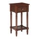 preview thumbnail 4 of 44, Copper Grove Dalem 1 Drawer Accent Table with Shelf Espresso