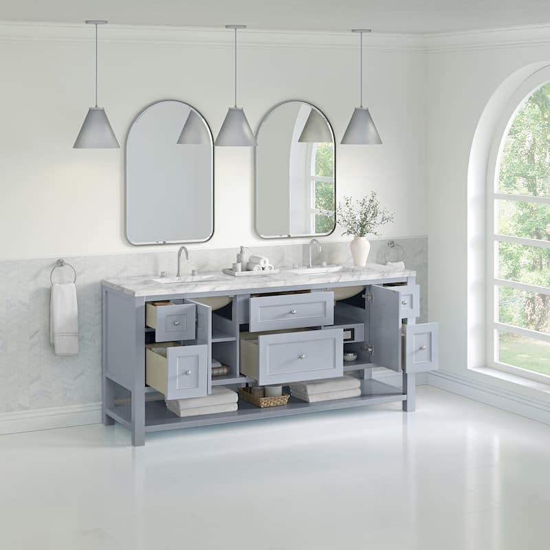 Breckenridge 72" Double Vanity, Serenity Blue - 72D