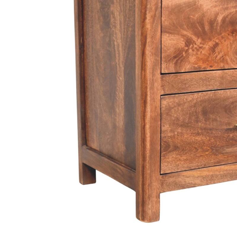 Artisan Furniture Solid Wood Arc-Line 3 Drawer Chest Brown