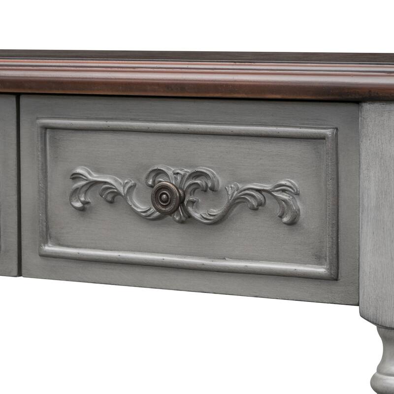 52" Classic MDF Console Table With 4 Drawers And Open Shelf for Living Room