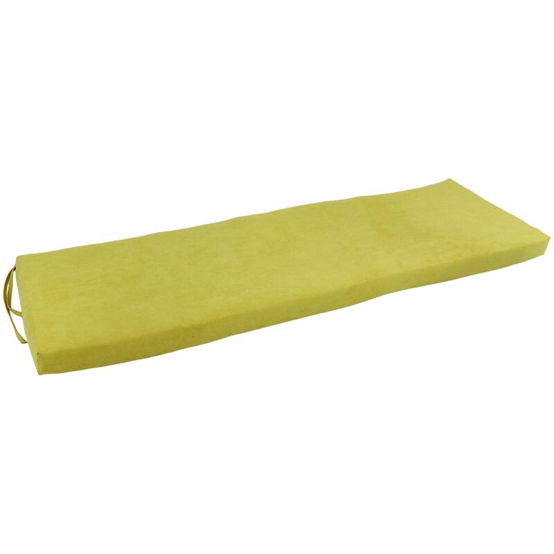 Microsuede Indoor Bench Cushion (57-, 60-, or 63-inches wide) - 63" wide - Mojito Lime