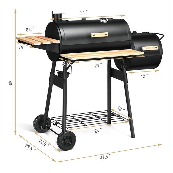 Shop Costway Charcoal Grill Bbq Barbecue Pit Patio Backyard Meat