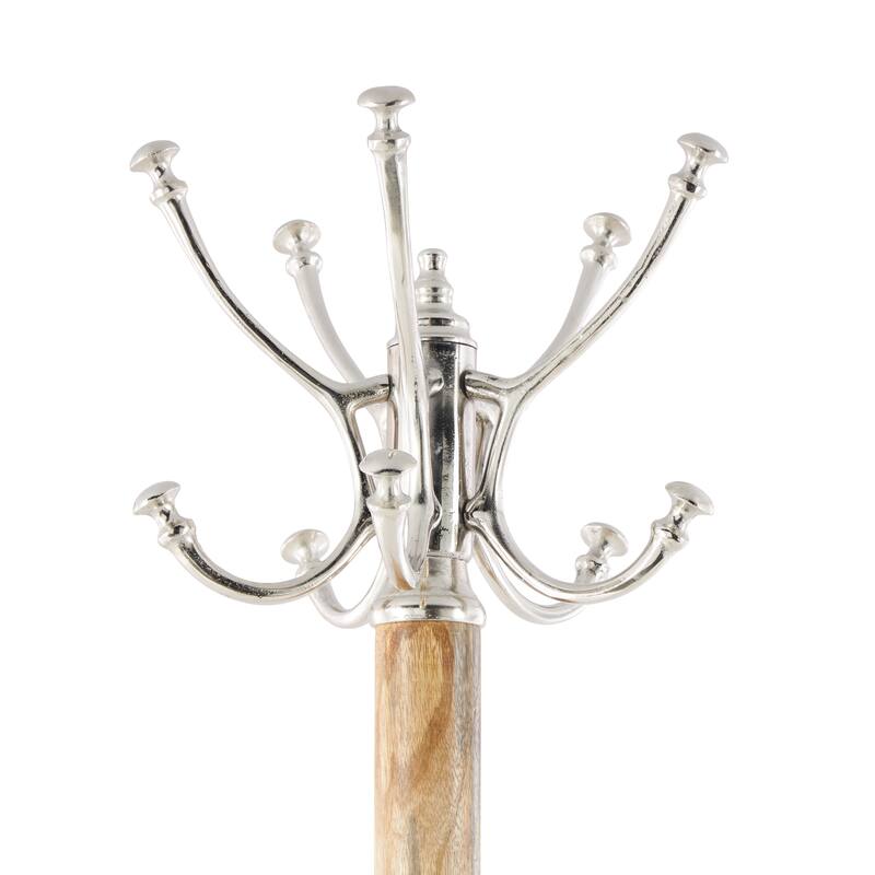 Aluminum Metal Coat Rack - Silver or Gold - Roche River Decor