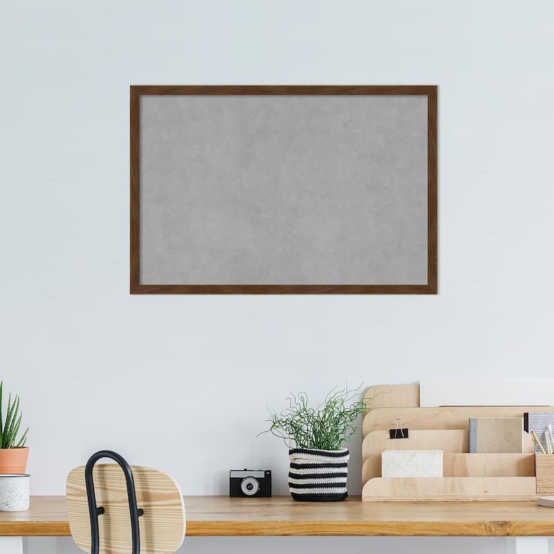 Amanti Art Carlisle Brown Narrow Framed Magnetic Board