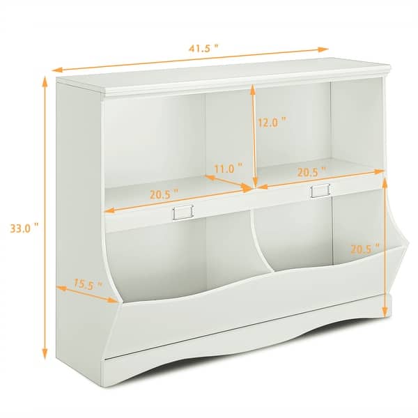 Costway Kids Storage Unit Bookshelf Bookcase Toy Organizer Bookshelf