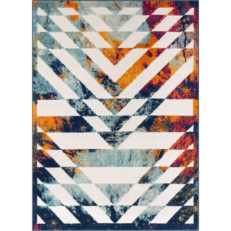 Well Woven Dorado1 Carmen Outdoor Geometric Area Rug - Multi - 7'10" x 9'10"