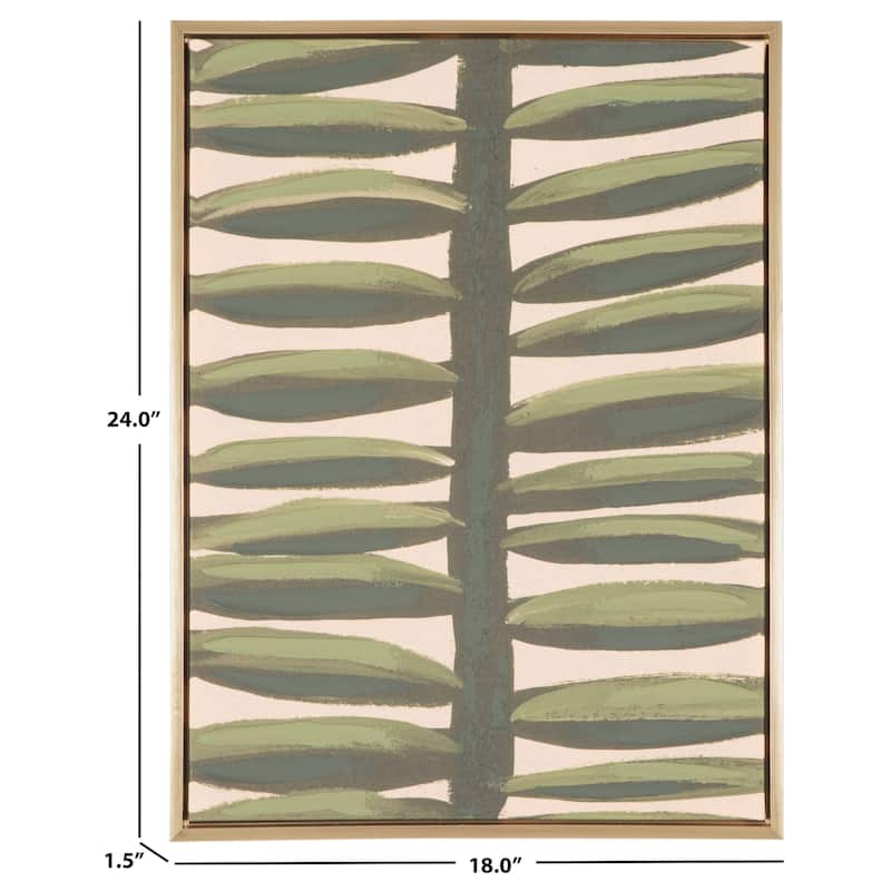 SAFAVIEH Havasxon Beanstalk 18 x 24 Framed Linen Canvas Wall Art - 16.9 In. W x 0.03 In. D x 23 In. H