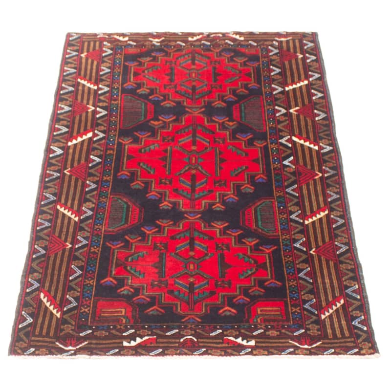 ECARPETGALLERY Hand-knotted Teimani Navy Wool Rug - 3'4 x 6'0