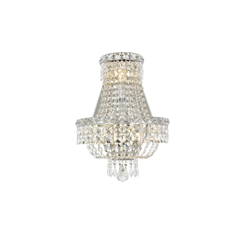 Somette Lavaux Royal Cut Crystal and Chrome 3-light Wall Sconce