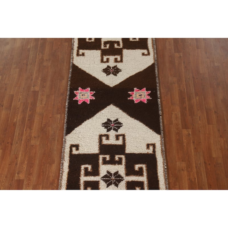 Anatolian Turkish Runner Rug Hallway Handmade Wool Carpet - 3'2"x 10'1"