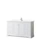 Option White, Chrome Trim, White Cultured Marble Top