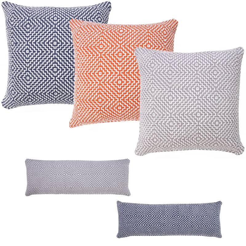 Sevita Diamond Delight Woven Geometric Throw Pillow