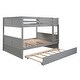 preview thumbnail 4 of 7, Modern Easy Conversion Full Over Full Bunk Bed with Twin Size Pullout Trundle Bed