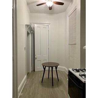 Carson Carrington Kaskinen Round Dark Sienna Brown Small Space Dining Table