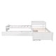 preview thumbnail 4 of 25, Double Twin Pine L-shaped Platform Bed with Convertible Trundle, Drawers, Built-in Desk