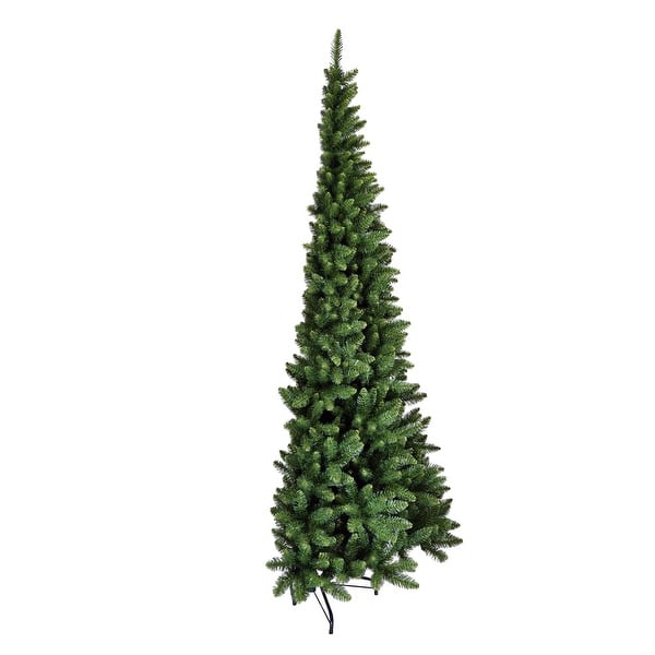 slide 1 of 3, Vickerman 9' x 62" Chapel Pine Artificial Christmas Half Tree, Unlit - Green - 9' x 62"