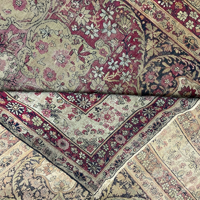 HERAT ORIENTAL Antique 1880s Farahan Wool Rug - 9'8" x 11'8"