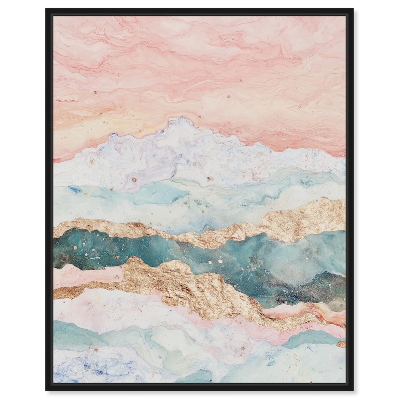 Rose Quartz Ridge Canvas by Art Remedy - 30" x 36" - Black