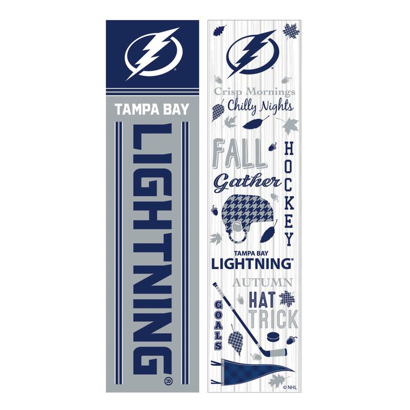 47" Double Sided Seasonal Porch Leaner, Tampa Bay Lightning - 47" x 11.25"