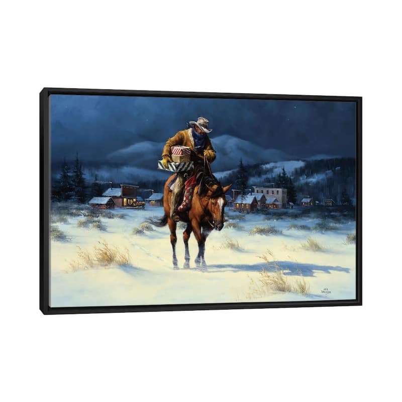 iCanvas "Bringing Christmas Home" by Jack Sorenson Framed Canvas Print - Black - 26x40