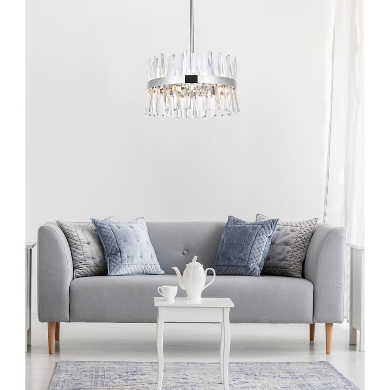 Indigo Home 20 inch crystal round pendant light