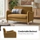 preview thumbnail 62 of 62, HULALA HOME Adika 51"W Farmhouse Striped Linen Upholstered Loveseat with Solid Wood Spindle Legs