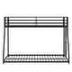 preview thumbnail 9 of 7, Classic Square Metal Twin Over Full Bunk Bed - Stylish & Durable